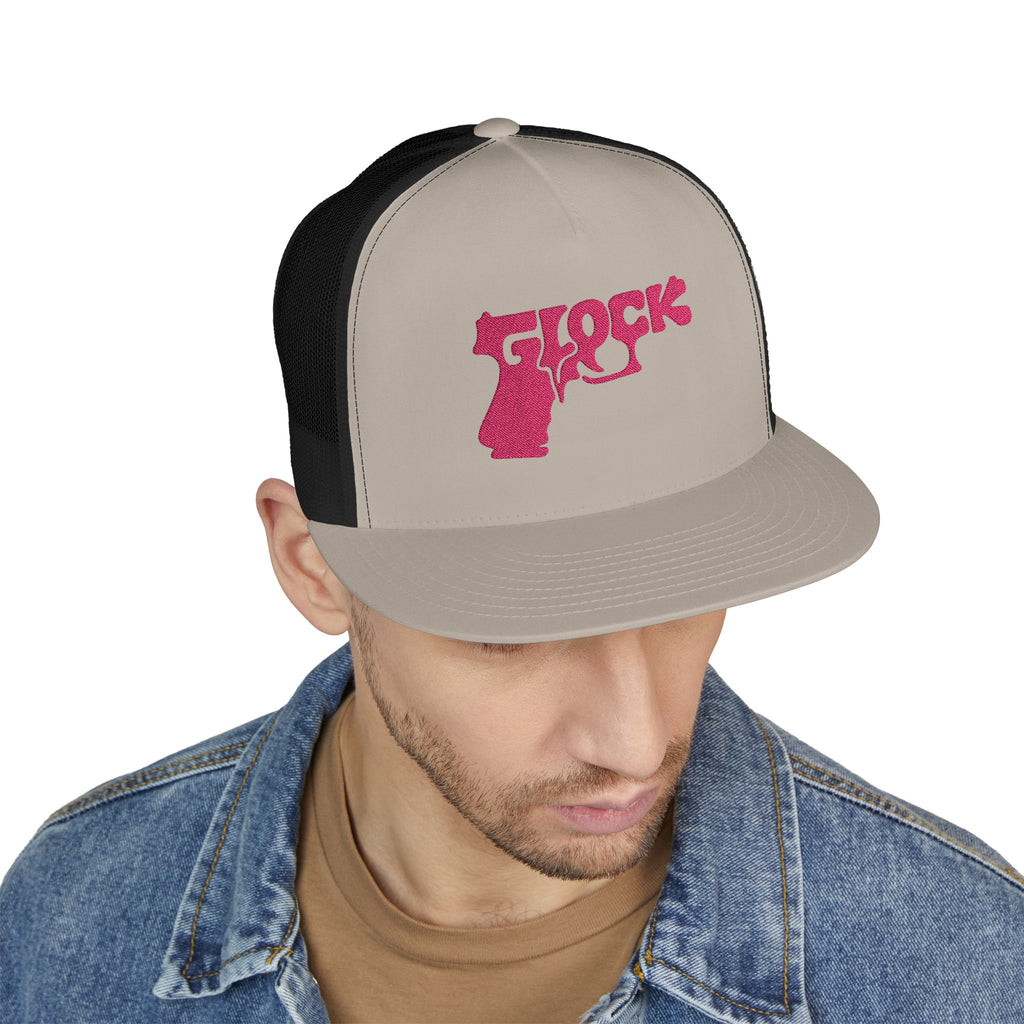 5 Panel Trucker Cap-PINK GLOCK LOGO-SCUMMIEBEARZ™️