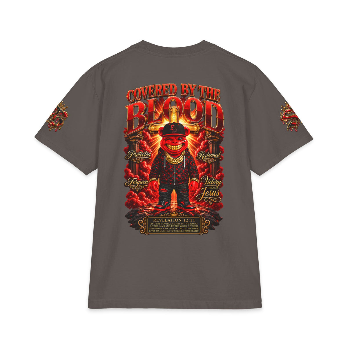 Covered by the Blood | SCUMMIEBEARZ™ Shaka Wear Heavyweight Tee