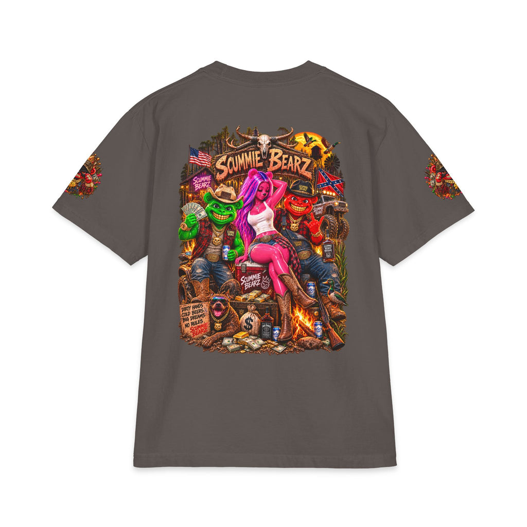 Boots, Booze, And Bad Company | SCUMMIEBEARZ™ Shaka Wear Heavyweight Tee