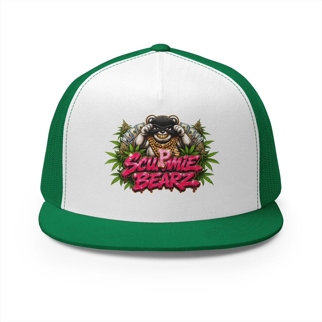 5 Panel Trucker Cap-WEED MASK LOGO-SCUMMIEBEARZ™