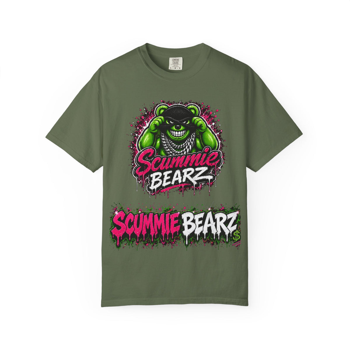 Unisex Garment-Dyed T-shirt-MASK LOGO&RATCHET-SCUMMIEBEARZ™