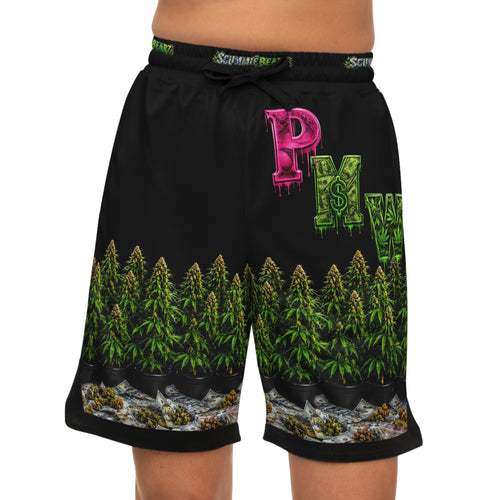 AOP Basketball Shorts - P***y Money Weed™