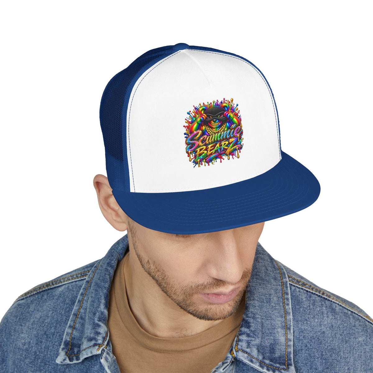 5 Panel Trucker Cap-RAINBOW MASK LOGO-SCUMMIEBEARZ™