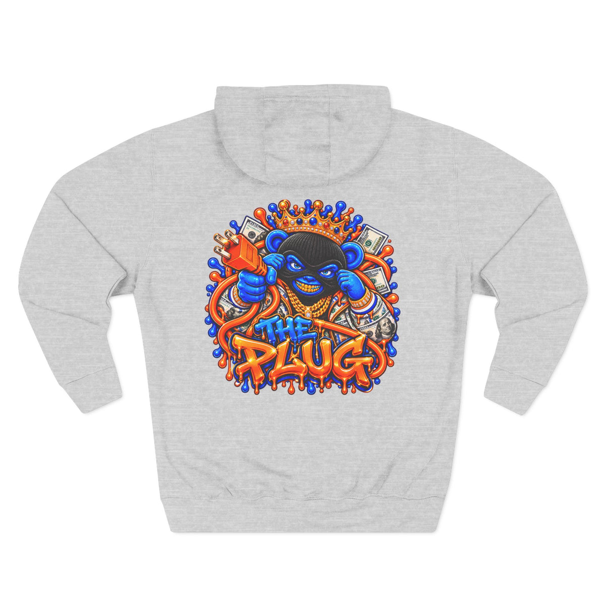 Three-Panel Fleece Hoodie-THE PLUG-SCUMMIEBEARZ™️