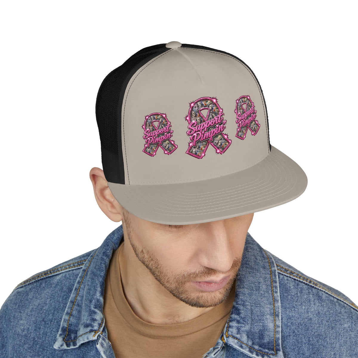5 Panel Trucker Cap-SUPPORT PIMPIN-SCUMMIEBEARZ™
