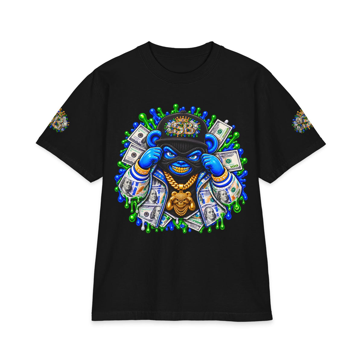 Money Hungry — Alternate Layout | SCUMMIEBEARZ™ Shaka Wear Heavyweight Tee