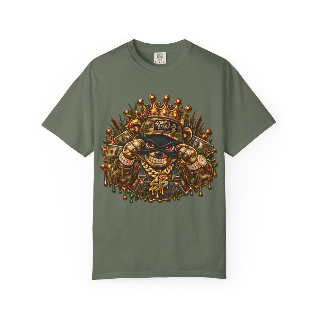 Unisex Garment-Dyed T-shirt-HILLBILLY CAMO GLOCK -SCUMMIEBEARZ™