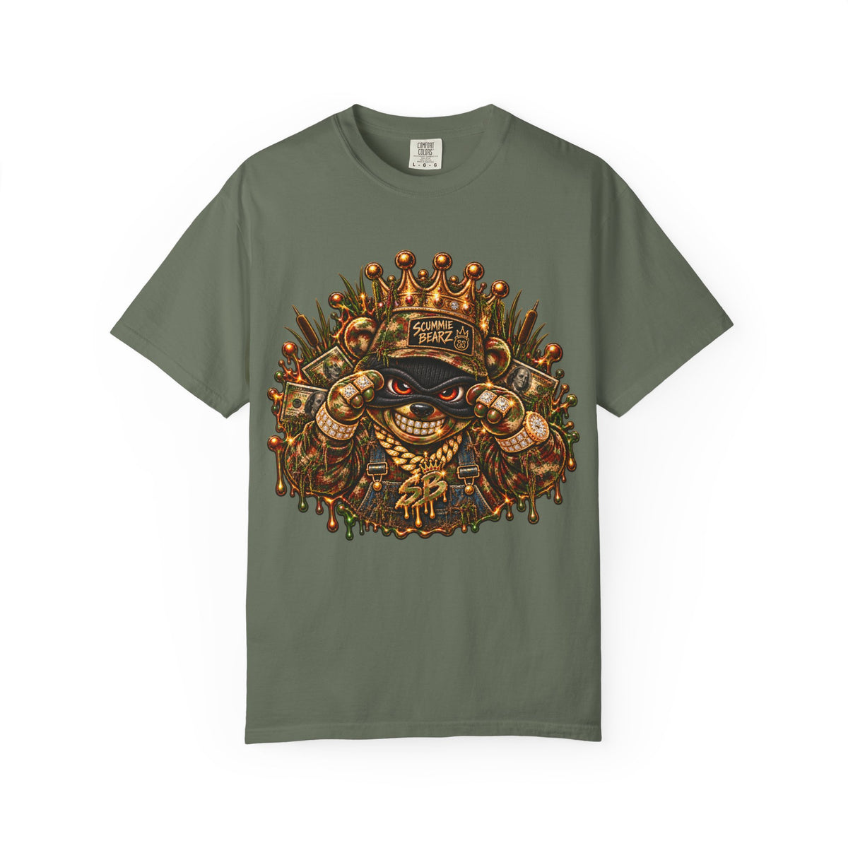 Unisex Garment-Dyed T-shirt-HILLBILLY CAMO GLOCK -SCUMMIEBEARZ™