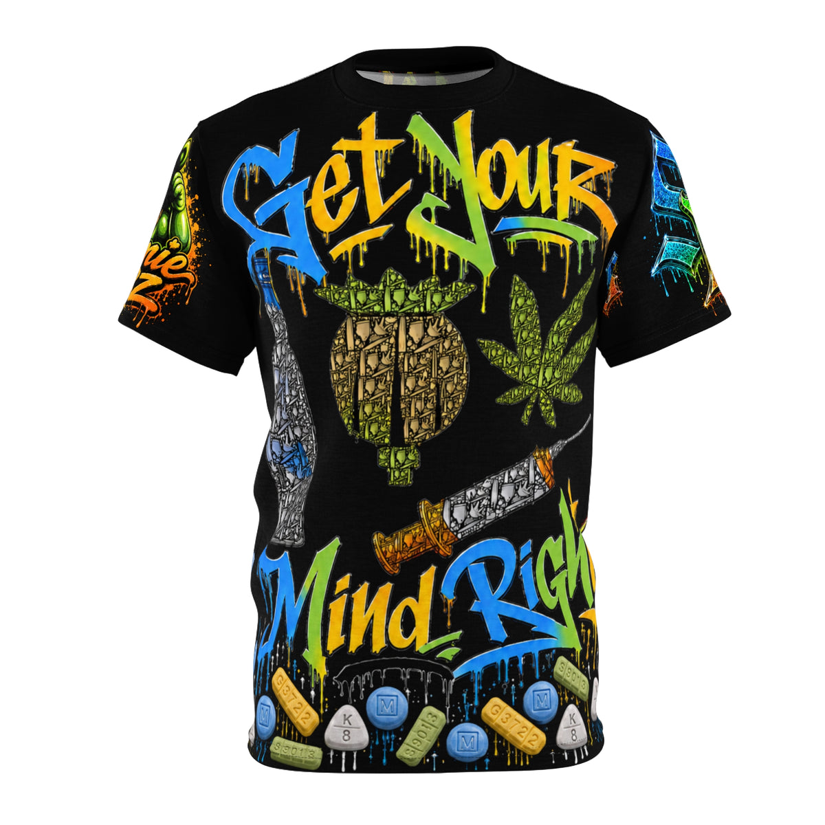 Men’s Streetwear AOP T-shirt-GET YOUR MIND, RIGHT-SCUMMIEBEARZ™️