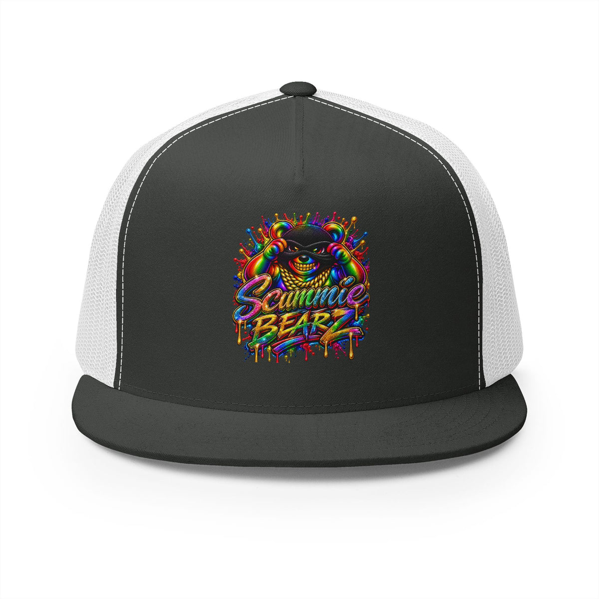 5 Panel Trucker Cap-RAINBOW MASK LOGO-SCUMMIEBEARZ™