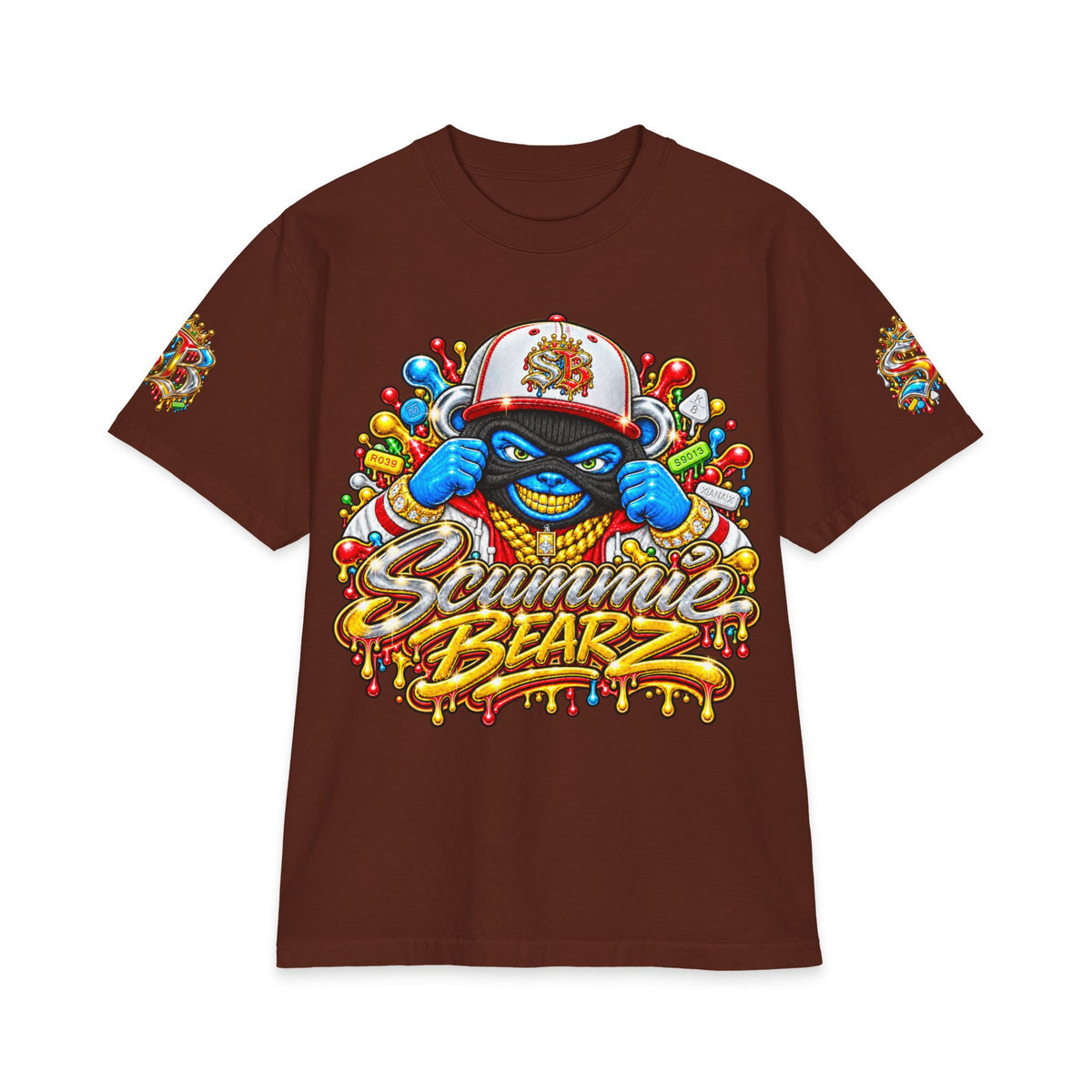 Unisex Max Heavyweight Short Sleeve-GET YOUR MIND RIGHT RED REMIX-SCUMMIEBEARZ™️