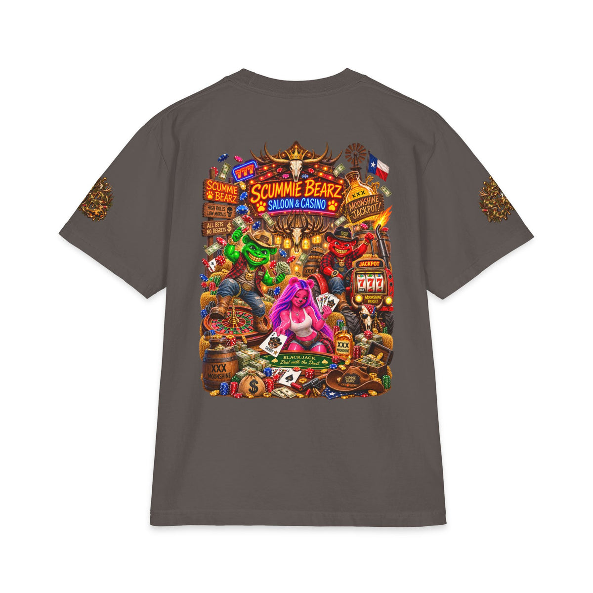 Saloon And Casino | SCUMMIEBEARZ™ Shaka Wear Heavyweight Tee