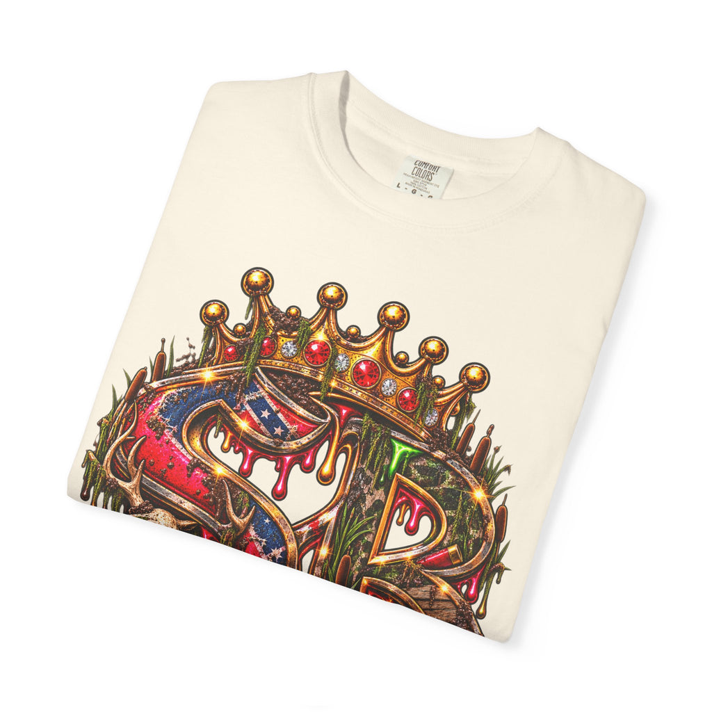 Unisex Garment-Dyed T-SHIRT-HILLBILLY GLOCK/SB CROWN LOGO-SCUMMIEBEARZ™