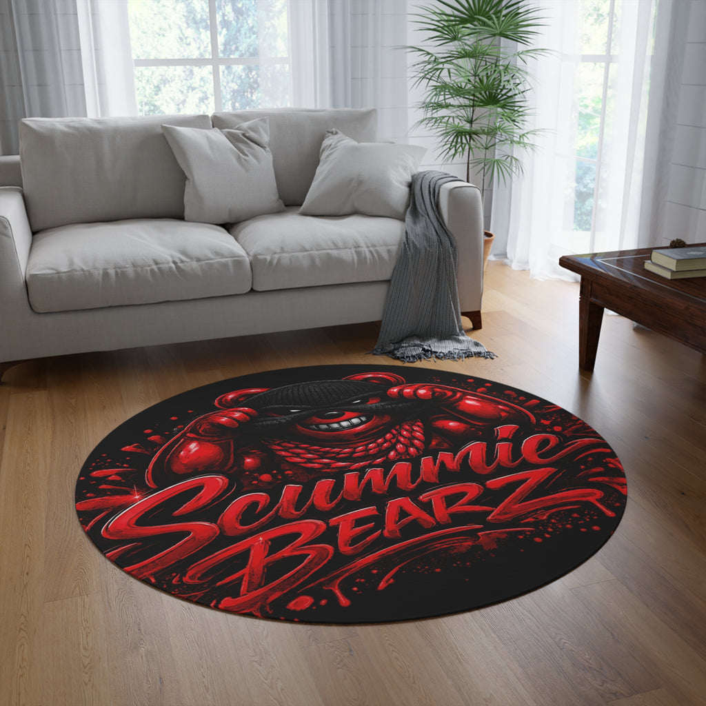 SCUMMIEBEARZ ♦️Red Logo ♦️Round Rug