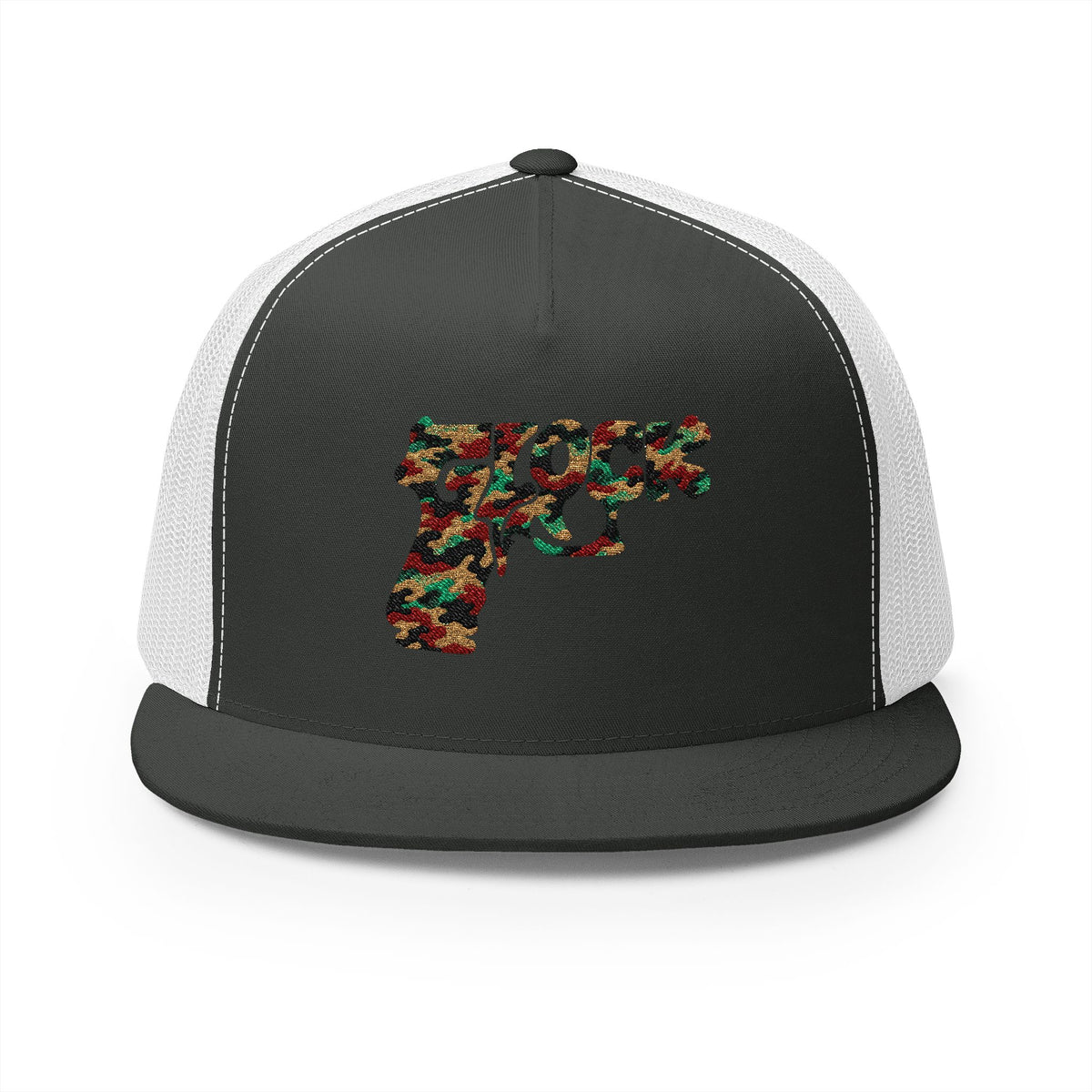 5 Panel Trucker Cap-CAMOUFLAGE GLOCK LOGO-SCUMMIEBEARZ™️