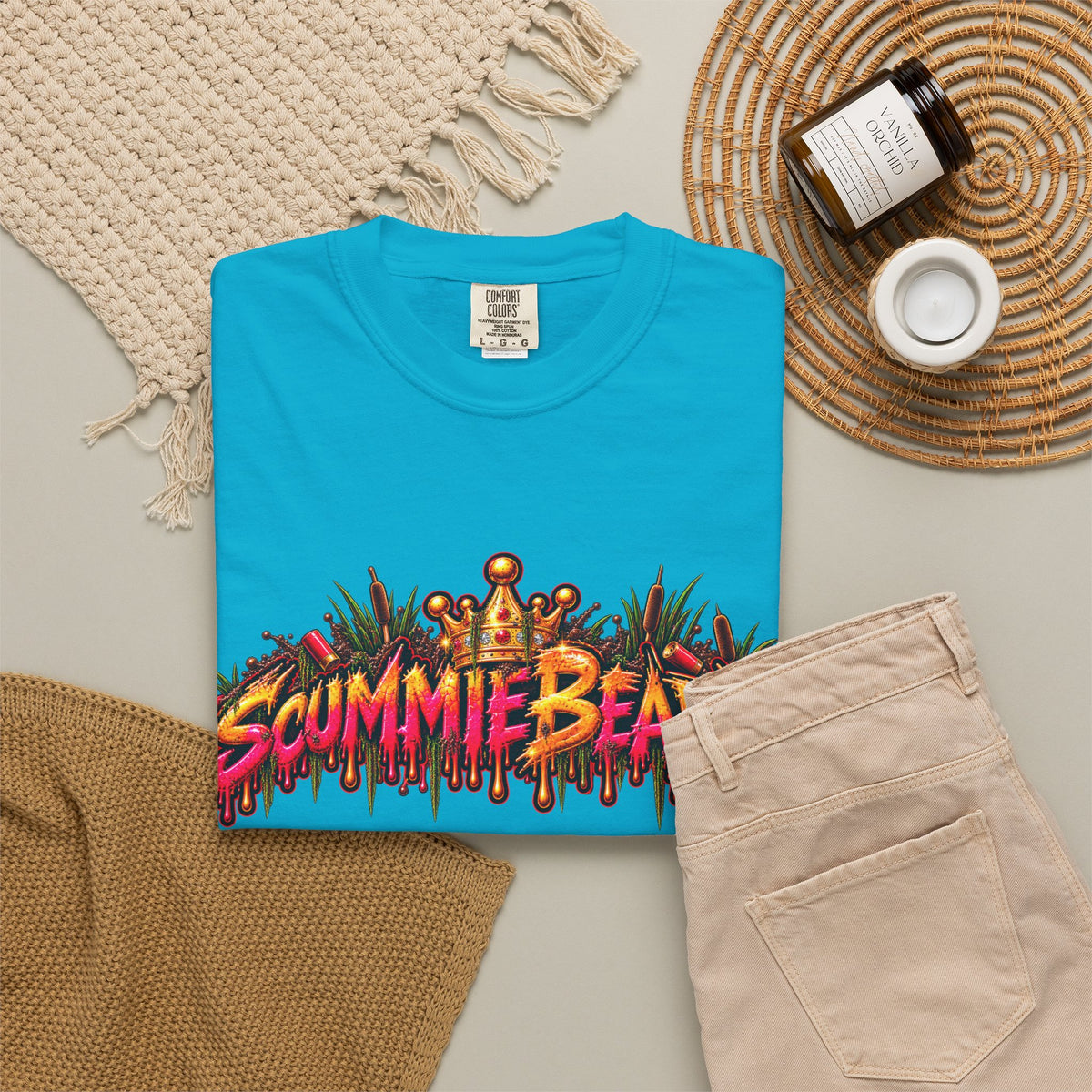 Unisex Garment-Dyed T-shirt-BABE I THINK I GOT A MONSTER-SCUMMIEBEARZ™️