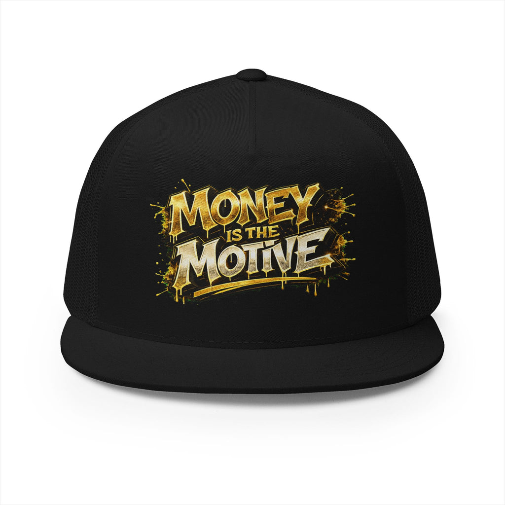 5 Panel Trucker Cap-GOLD MONEY IS THE MOTIVE-SCUMMIEBEARZ™