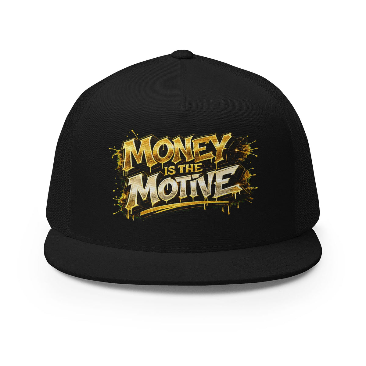 5 Panel Trucker Cap-GOLD MONEY IS THE MOTIVE-SCUMMIEBEARZ™