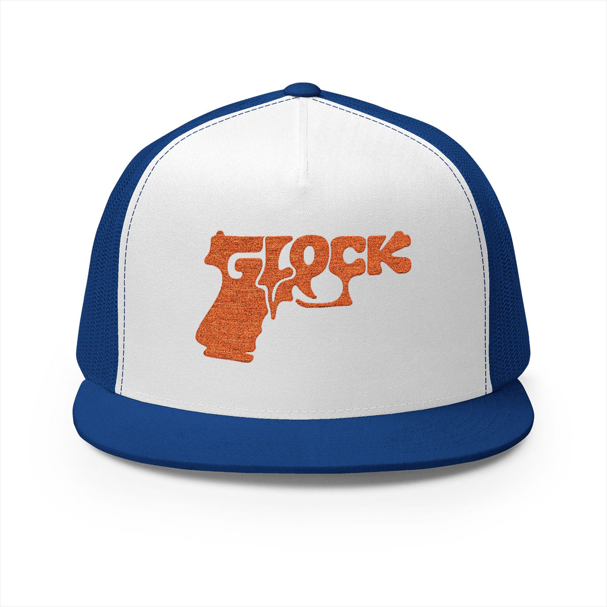 5 Panel Trucker Cap-ORANGE GLOCK LOGO-SCUMMIEBEARZ™️