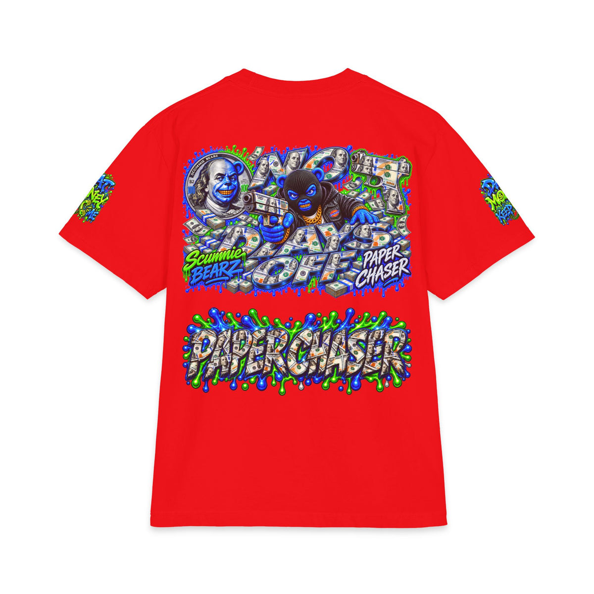 No Days Off Green Remix | SCUMMIEBEARZ™ Shaka Wear Heavyweight Tee