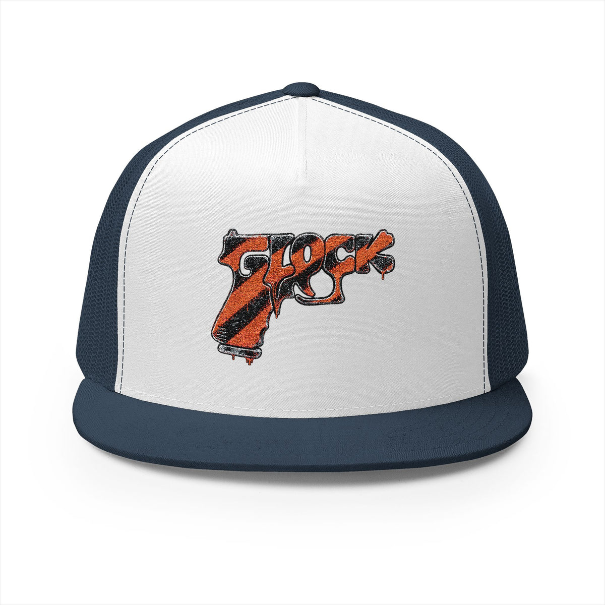 5 Panel Trucker Cap-ORANGE GLOCK LOGO-SCUMMIEBEARZ™️