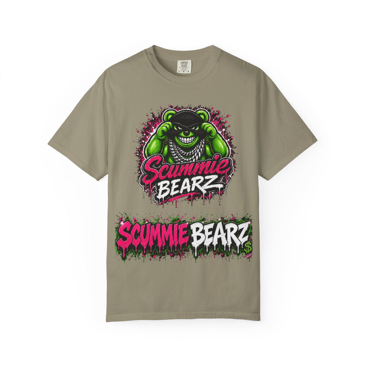 Unisex Garment-Dyed T-shirt-MASK LOGO&RATCHET-SCUMMIEBEARZ™