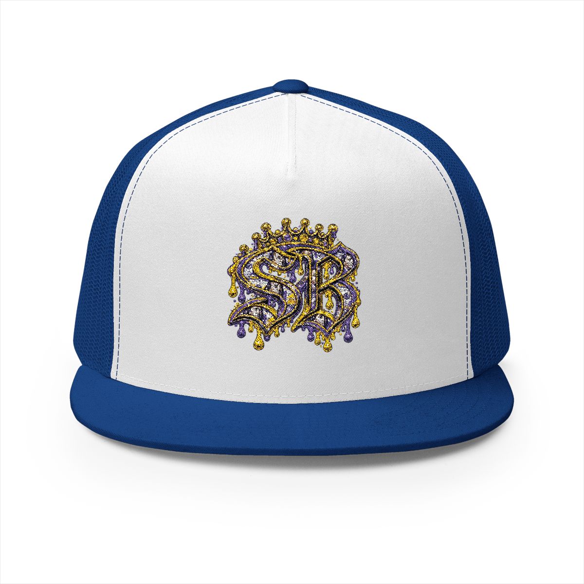 5 Panel Trucker Cap-BLUE AND YELLOW SB LOGO-SCUMMIEBEARZ™️