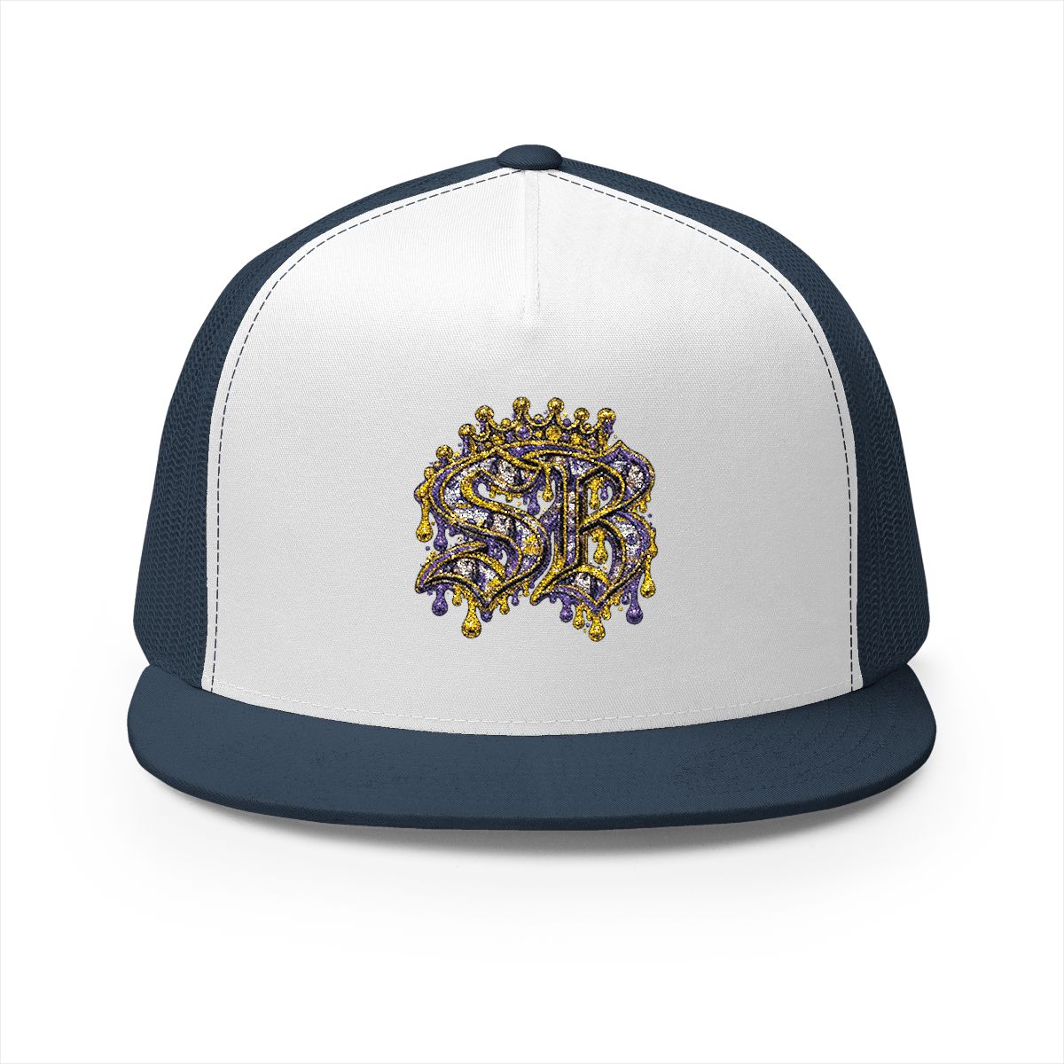 5 Panel Trucker Cap-BLUE AND YELLOW SB LOGO-SCUMMIEBEARZ™️