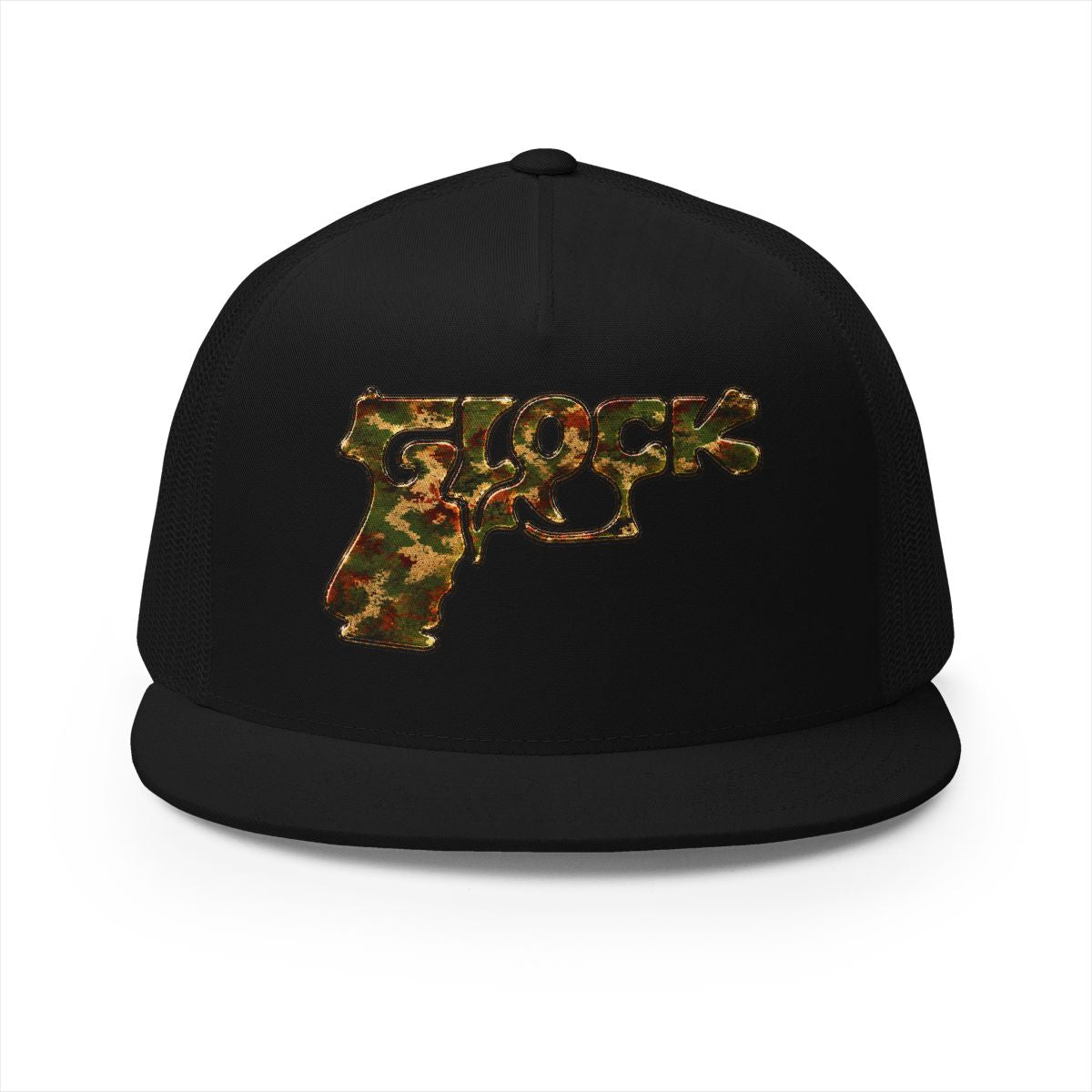 5 Panel Trucker Cap-CAMOUFLAGE GLOCK LOGO-SCUMMIEBEARZ™️