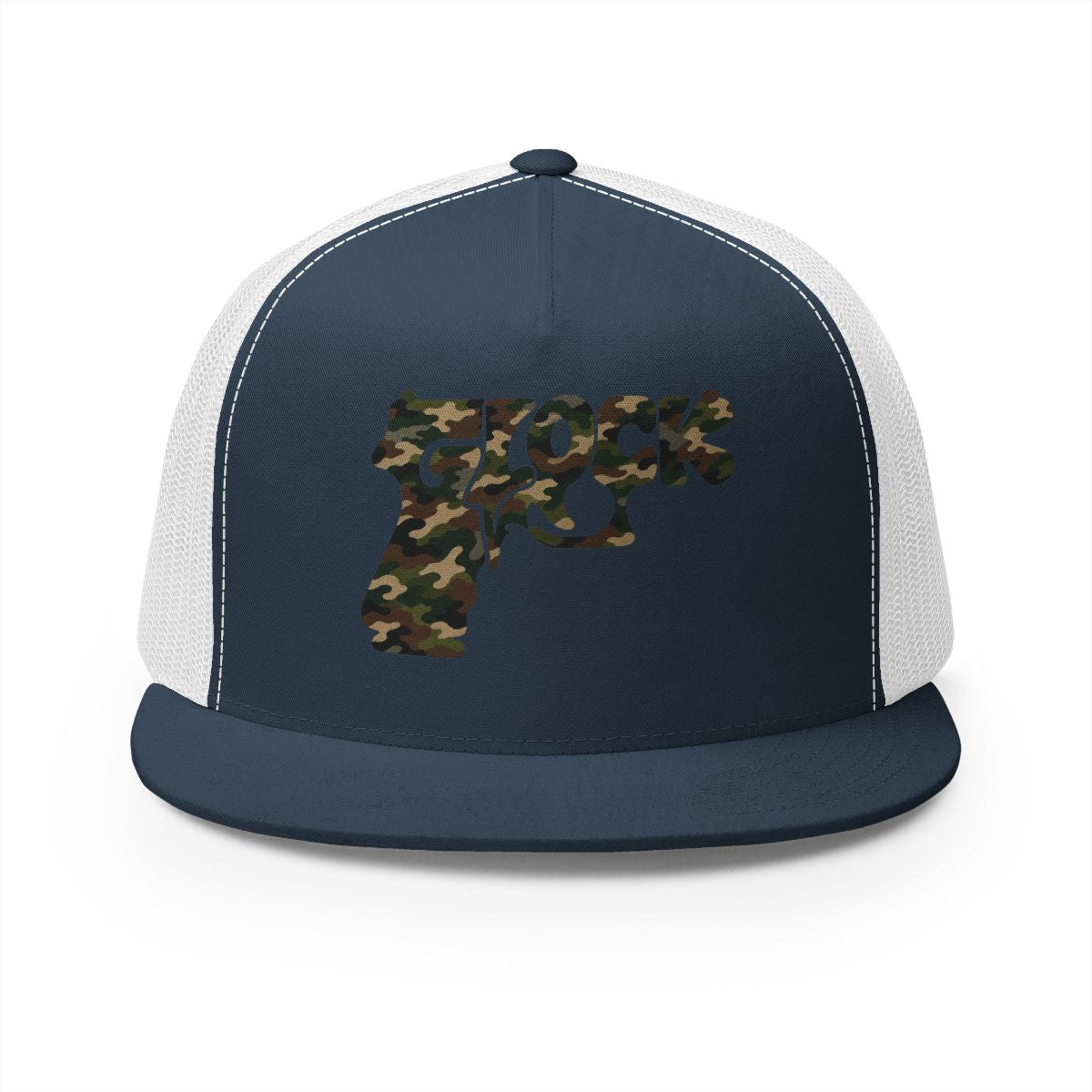5 Panel Trucker Cap-CAMOUFLAGE GLOCK LOGO-SCUMMIEBEARZ™️