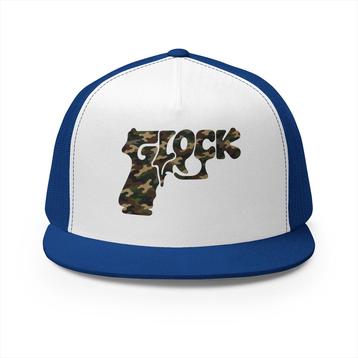 5 Panel Trucker Cap-CAMOUFLAGE GLOCK LOGO-SCUMMIEBEARZ™️