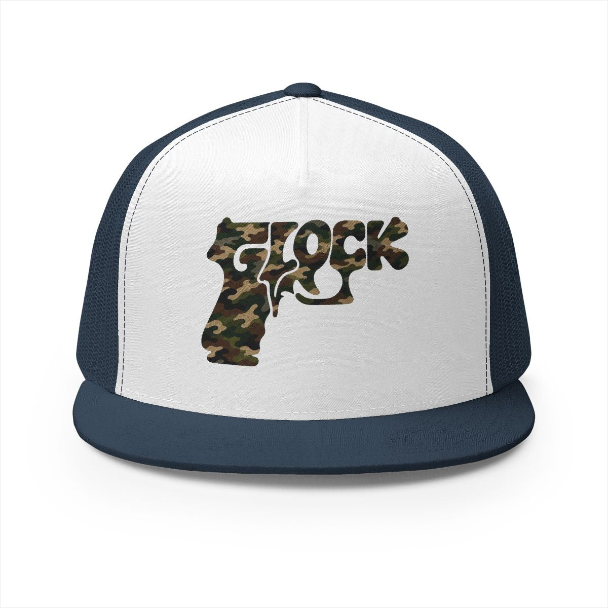 5 Panel Trucker Cap-CAMOUFLAGE GLOCK LOGO-SCUMMIEBEARZ™️