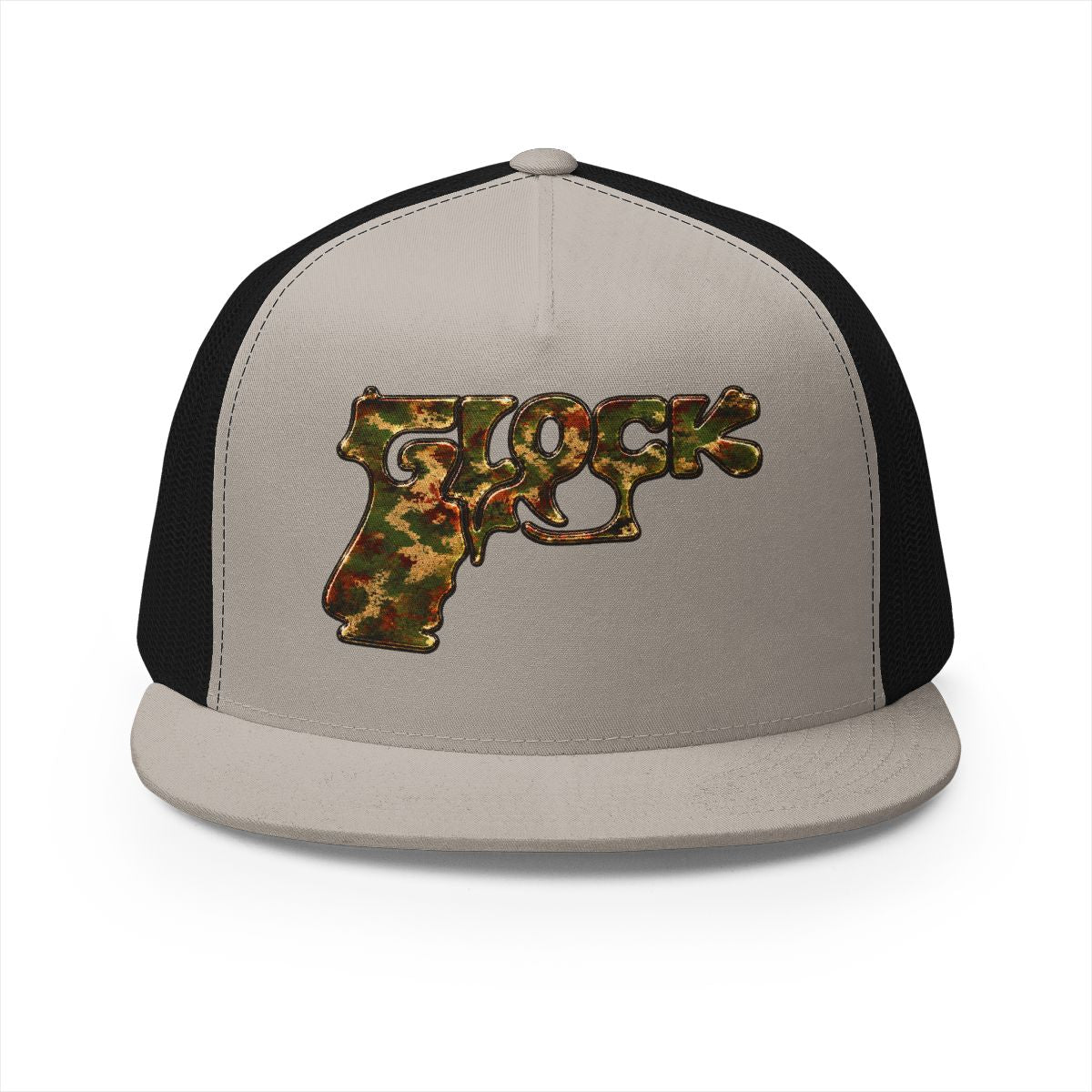 5 Panel Trucker Cap-CAMOUFLAGE GLOCK LOGO-SCUMMIEBEARZ™️