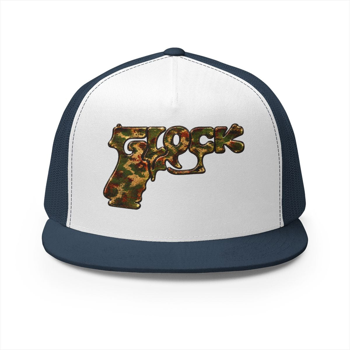 5 Panel Trucker Cap-CAMOUFLAGE GLOCK LOGO-SCUMMIEBEARZ™️