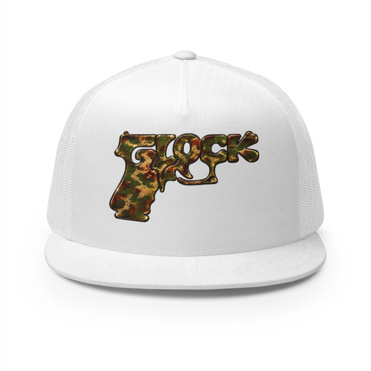 5 Panel Trucker Cap-CAMOUFLAGE GLOCK LOGO-SCUMMIEBEARZ™️