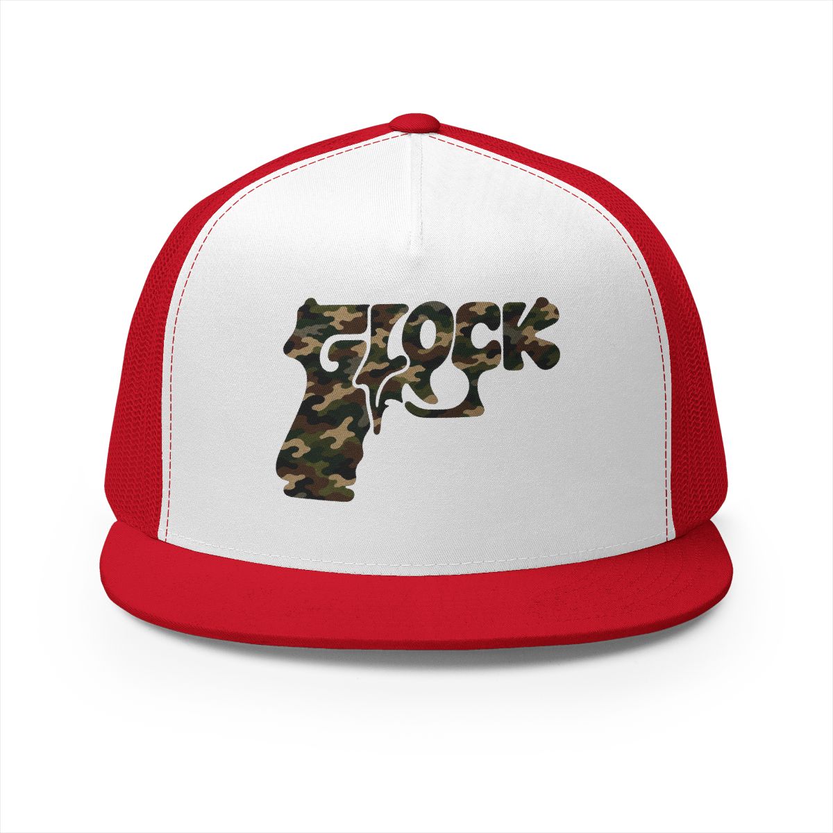 5 Panel Trucker Cap-CAMOUFLAGE GLOCK LOGO-SCUMMIEBEARZ™️