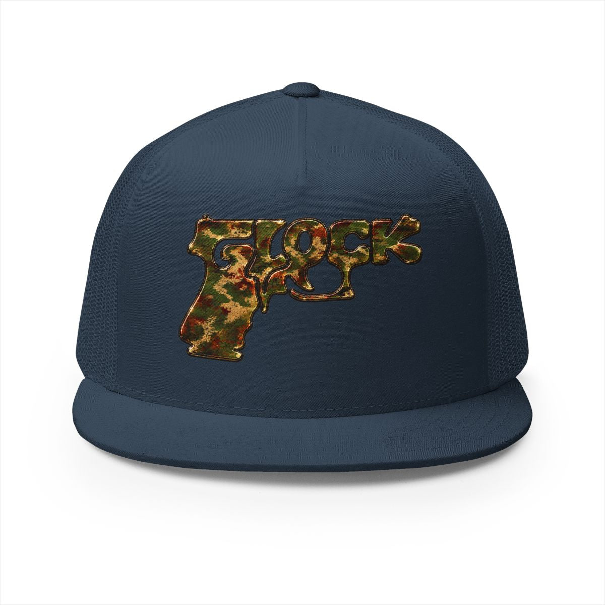 5 Panel Trucker Cap-CAMOUFLAGE GLOCK LOGO-SCUMMIEBEARZ™️