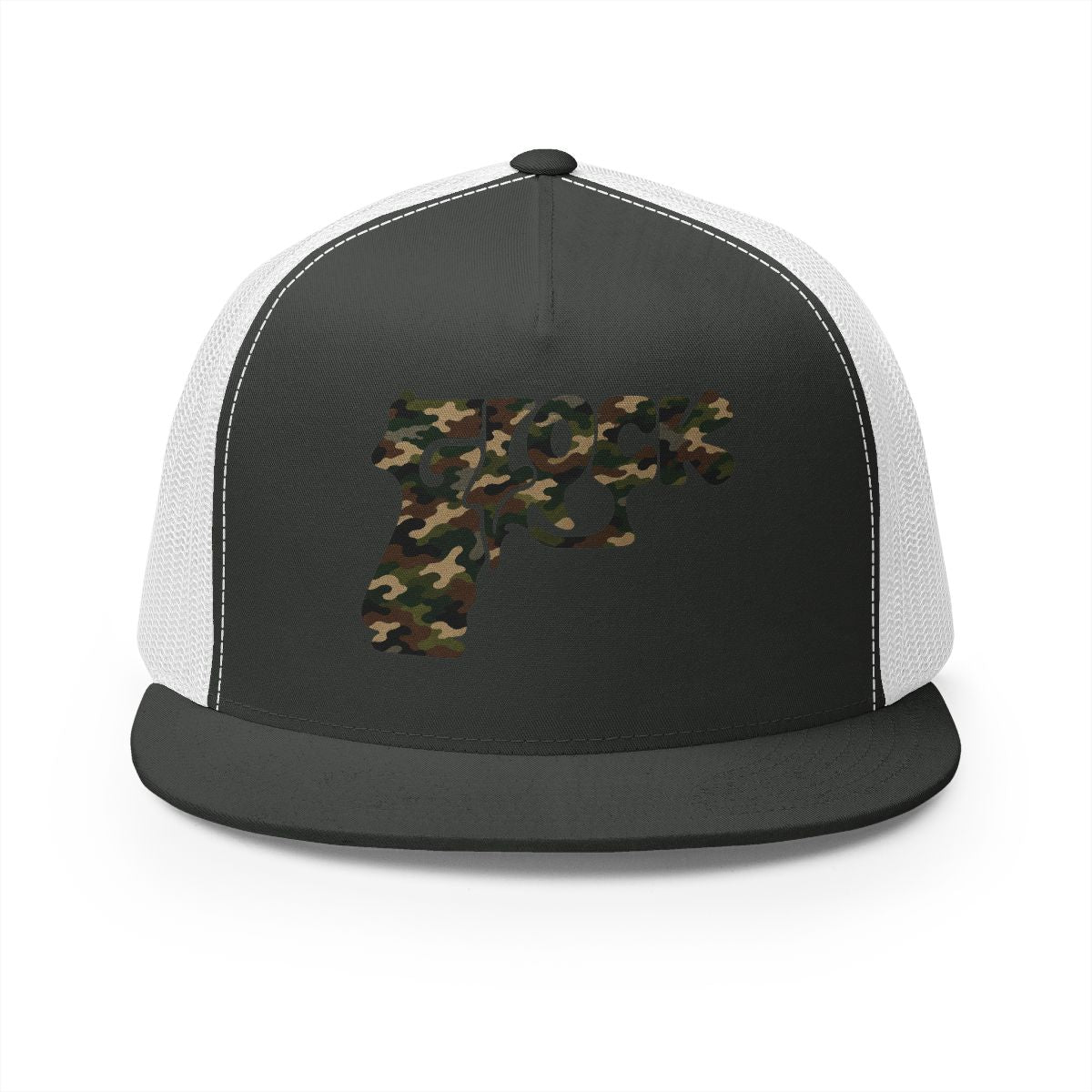5 Panel Trucker Cap-CAMOUFLAGE GLOCK LOGO-SCUMMIEBEARZ™️