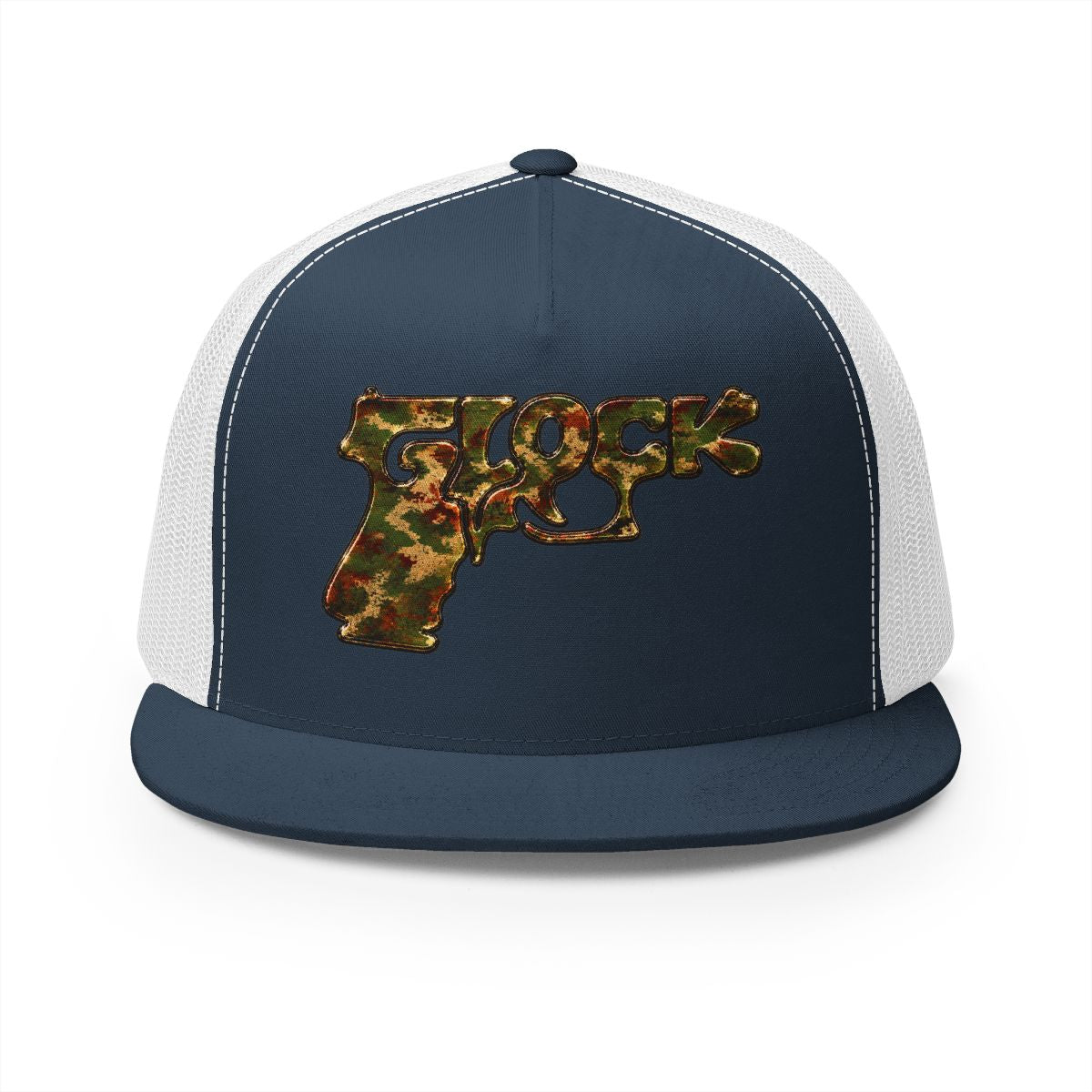 5 Panel Trucker Cap-CAMOUFLAGE GLOCK LOGO-SCUMMIEBEARZ™️