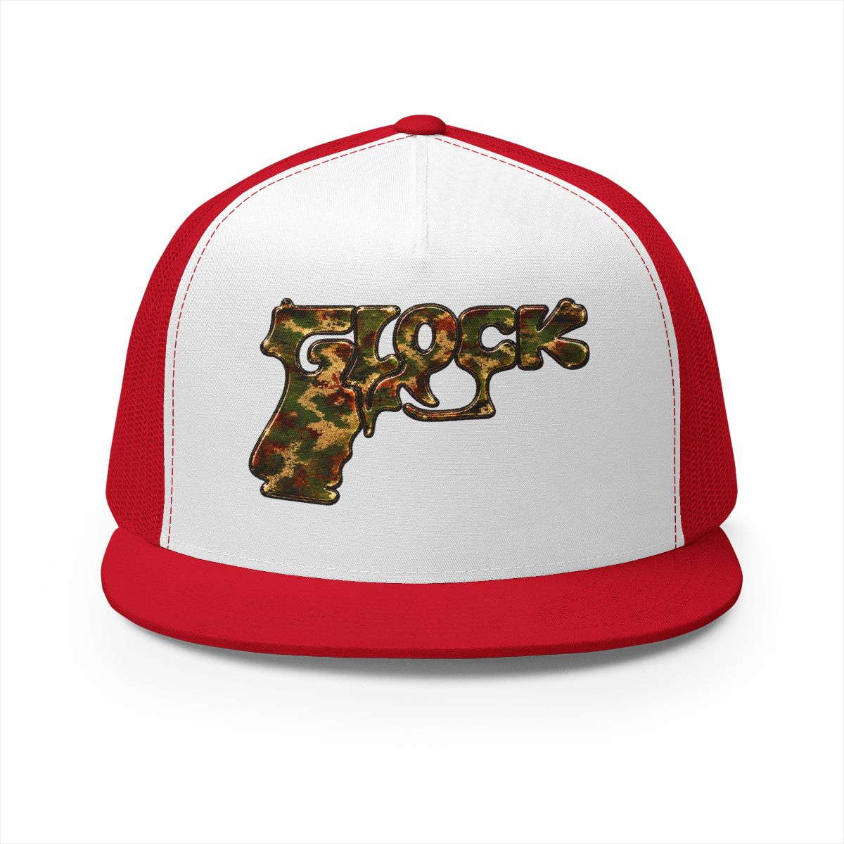 5 Panel Trucker Cap-CAMOUFLAGE GLOCK LOGO-SCUMMIEBEARZ™️