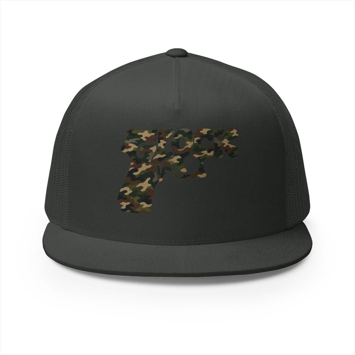 5 Panel Trucker Cap-CAMOUFLAGE GLOCK LOGO-SCUMMIEBEARZ™️