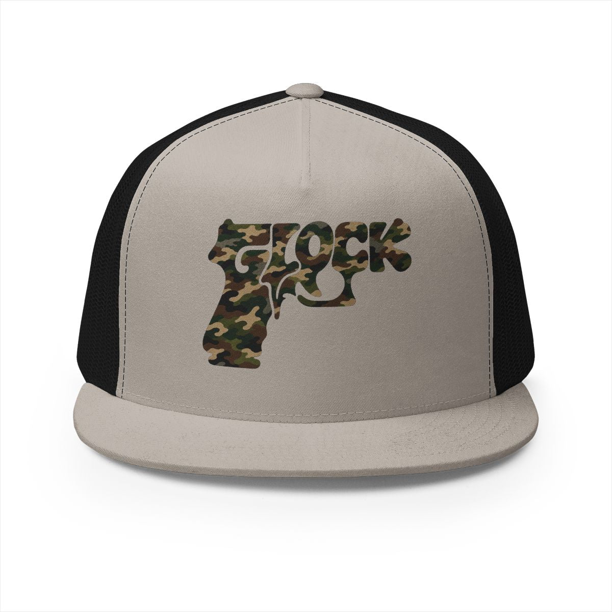 5 Panel Trucker Cap-CAMOUFLAGE GLOCK LOGO-SCUMMIEBEARZ™️
