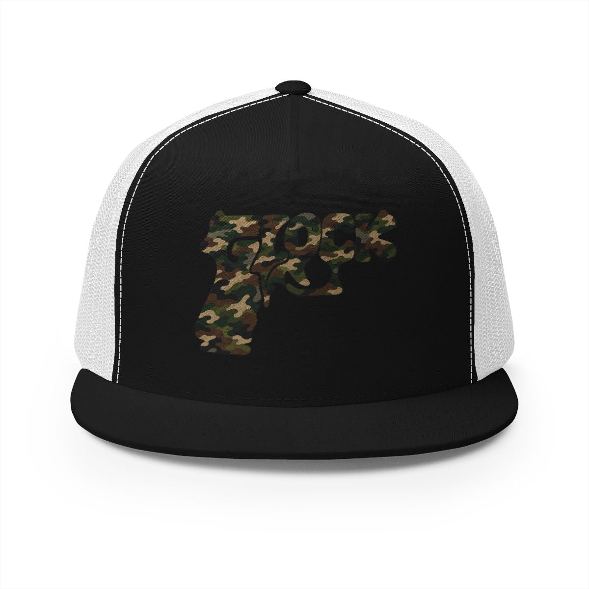 5 Panel Trucker Cap-CAMOUFLAGE GLOCK LOGO-SCUMMIEBEARZ™️