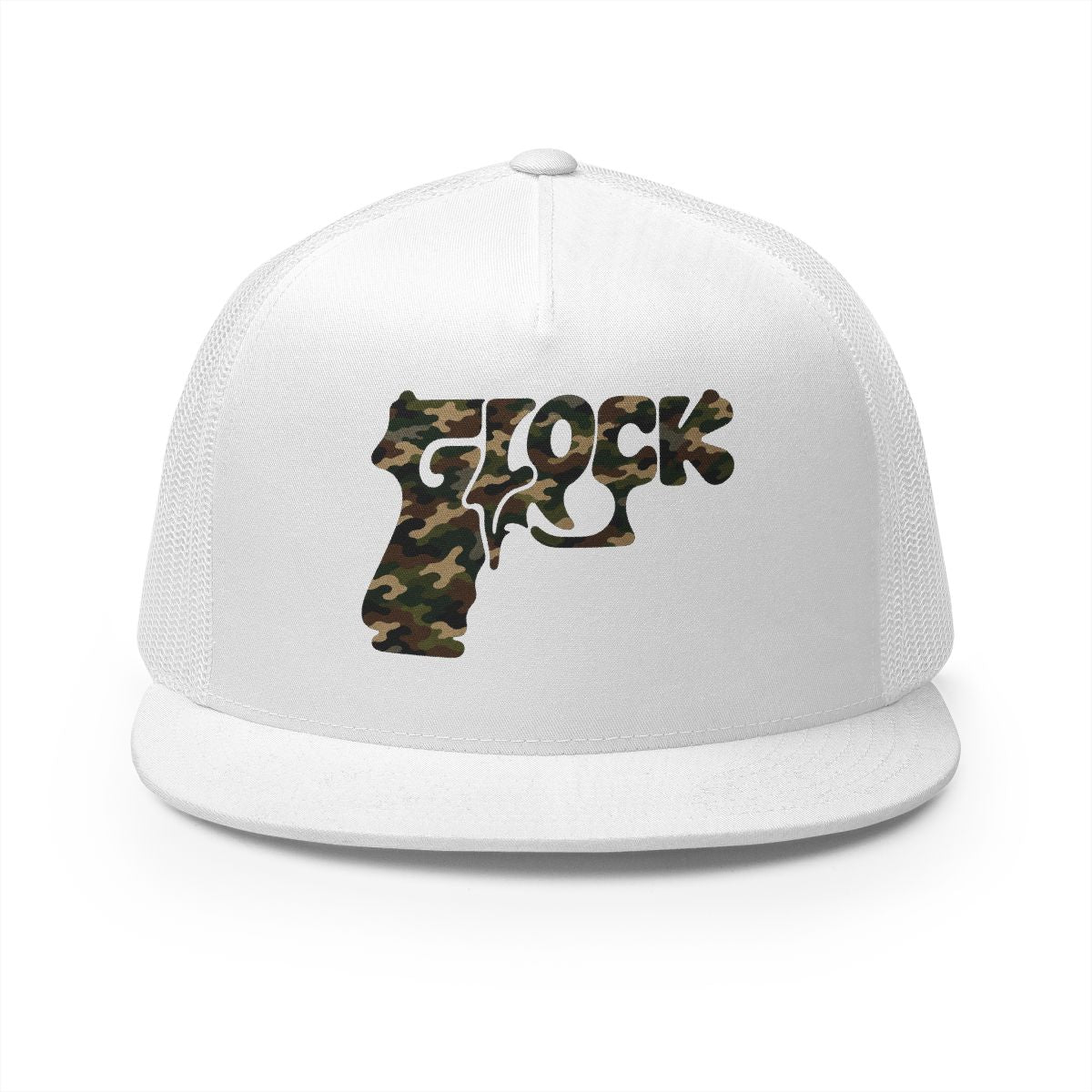 5 Panel Trucker Cap-CAMOUFLAGE GLOCK LOGO-SCUMMIEBEARZ™️