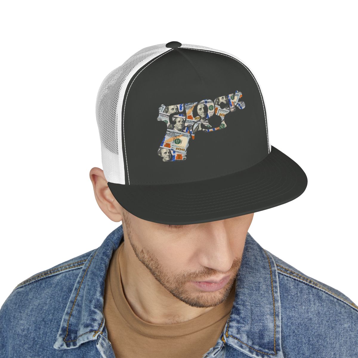 5 Panel Trucker Cap-MONEY GLOCK LOGO-SCUMMIEBEARZ™️