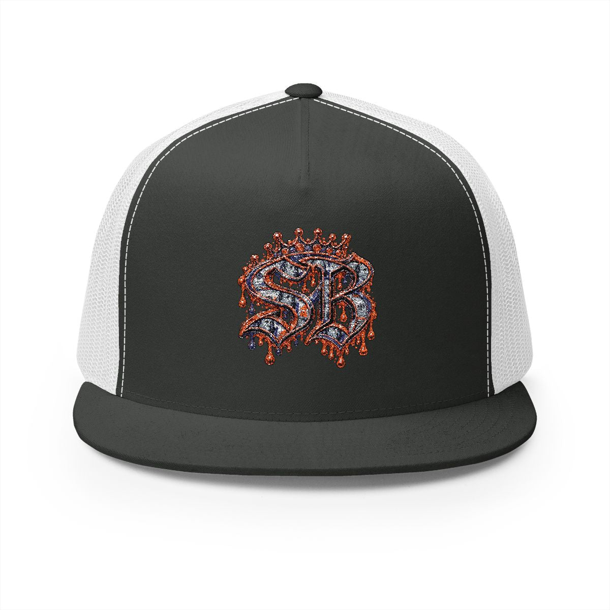 5 Panel Trucker Cap-ORANGE SB LOGO-SCUMMIEBEARZ™️