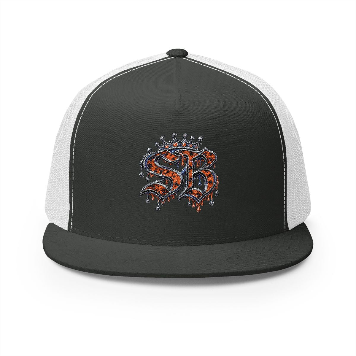 5 Panel Trucker Cap-ORANGE SB LOGO-SCUMMIEBEARZ™️