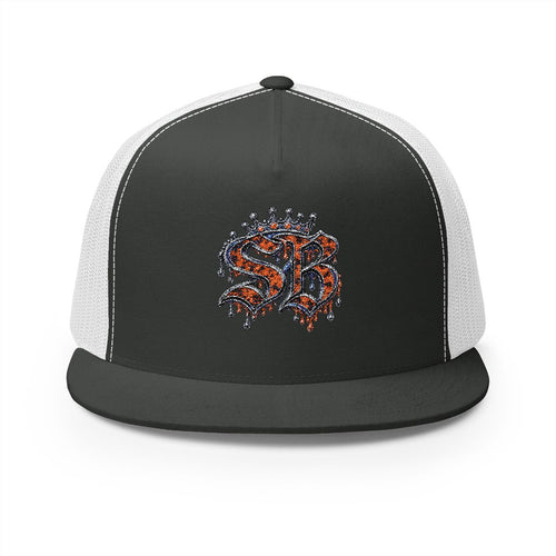 5 Panel Trucker Cap-ORANGE SB LOGO-SCUMMIEBEARZ™️