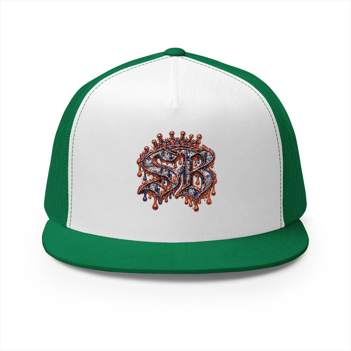 5 Panel Trucker Cap-ORANGE SB LOGO-SCUMMIEBEARZ™️