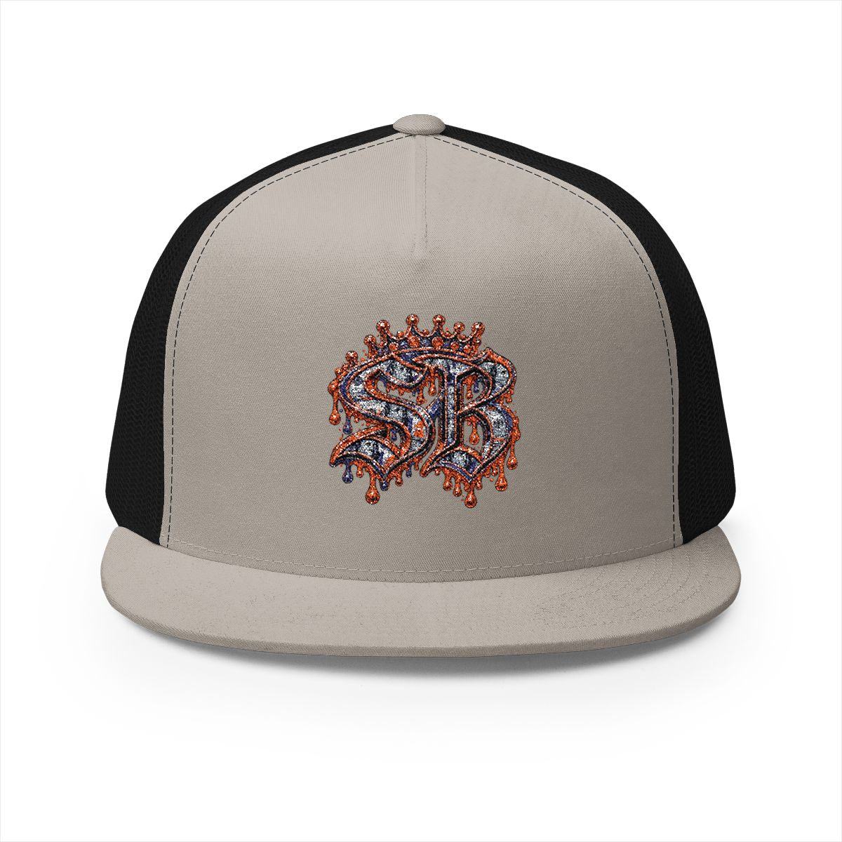 5 Panel Trucker Cap-ORANGE SB LOGO-SCUMMIEBEARZ™️